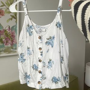 Hollister tank top with woven buttons